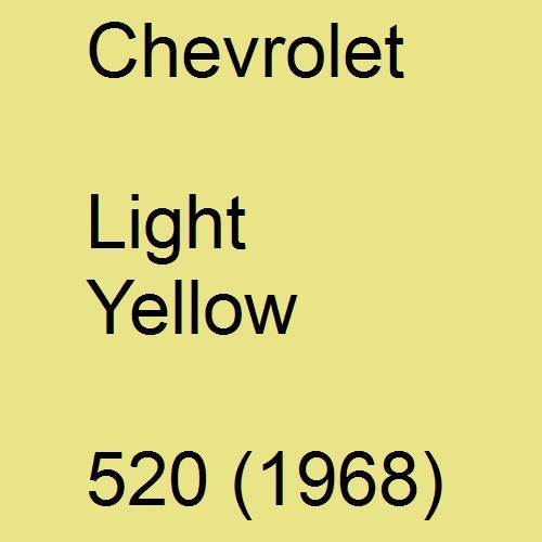 Chevrolet, Light Yellow, 520 (1968).